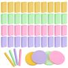 480 Count Compressed Facial Sponges, PVA Professional Makeup Removal Round Face Wash Sponges, Round Compress Face Cleaning Sponge for Cleansing Exfoliating(Yellow Purple Blue Pink) view 1