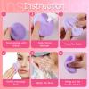 480 Count Compressed Facial Sponges, PVA Professional Makeup Removal Round Face Wash Sponges, Round Compress Face Cleaning Sponge for Cleansing Exfoliating(Yellow Purple Blue Pink) view 3