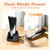 Lumiflexa Body Hair Trimmer, LED Display, 6500 RPM Motor Manscaper for Men, 3 Adjustable Combs, USB & Dock Charging, IPX7 Waterproof Body Hair Groomers, Wet or Dry Use for Groin/Legs/Chest view 2