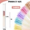 XANGNIER Ear Piercing Cleaner,240 PCS Disposable Ear Piercing Cleaning Floss,5 Colors Earring Hole Cleaner Floss for Girls Women Men,Suitable with Earring Hole Piercing Aftercare Cleaning Tool view 2