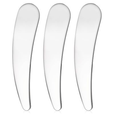 Mini Spatula for Cosmetics, 3Pcs Reusable Washable Skincare Spatula Portable Stainless Steel Makeup Spatulas Beauty Accessories for Mixing Sampling Plant Skin Care Eye Cream