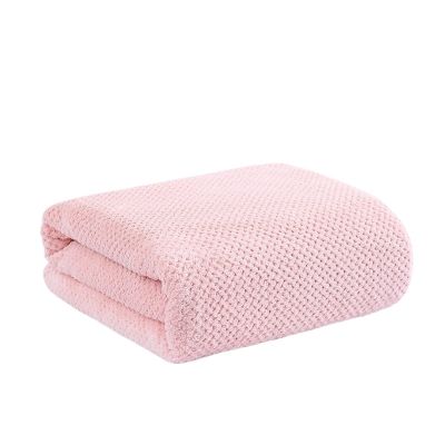 ADETSES Coral Cloud Velvet Towel Thickened Bath Strong Absorption Microfiber Quick-Drying Skin-Friendly Face Wash(Blue,Bath towel-70x140cm)