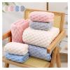 ADETSES Coral Cloud Velvet Towel Thickened Bath Strong Absorption Microfiber Quick-Drying Skin-Friendly Face Wash(Red,Dry Hair Cap) view 2