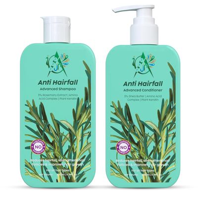 AAA JN Anti Hair Loss Shampoo and Conditioner Set | Reduces Hair Fall & Breakage | Herbal Formula for Smooth, Shiny, Nourished Hair | 200ml (2 Piece Set) | Men & Women | Made in India
