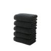 5 Pieces 35x75cm Cotton Black Face Towel Set No Fading Hand Towels Fit for Men Hotel Corporate Gift Soft and Highly Absorbent view 2