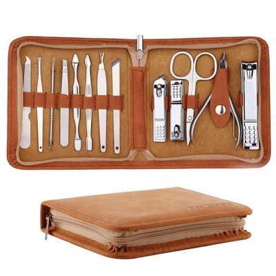 Manicure Pedicure Kit, Manicure Set, Pedicure Nail Clipper Stainless Steel Portable Travel 13 pcs