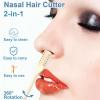 6PCS 2-in-1 Nose Hair Trimmer, Double-Sided Nose Hair Cutter Trimmer Upgrade, Portable 360 Degree Rotating Manual Nasal Hair Scissors for Women and Men, Recortadora De Pelo De Nariz view 3