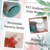 24 Pieces Empty Clear Gradient Color Pump Bottle, 8.4 oz Refillable Plastic Dispenser Bottles with Pump, Travel Lotion Container for Shampoo Hand Body Soap Oil Massage Moisturizer Face Cream Liquid view 3