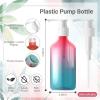 24 Pieces Empty Clear Gradient Color Pump Bottle, 8.4 oz Refillable Plastic Dispenser Bottles with Pump, Travel Lotion Container for Shampoo Hand Body Soap Oil Massage Moisturizer Face Cream Liquid view 4