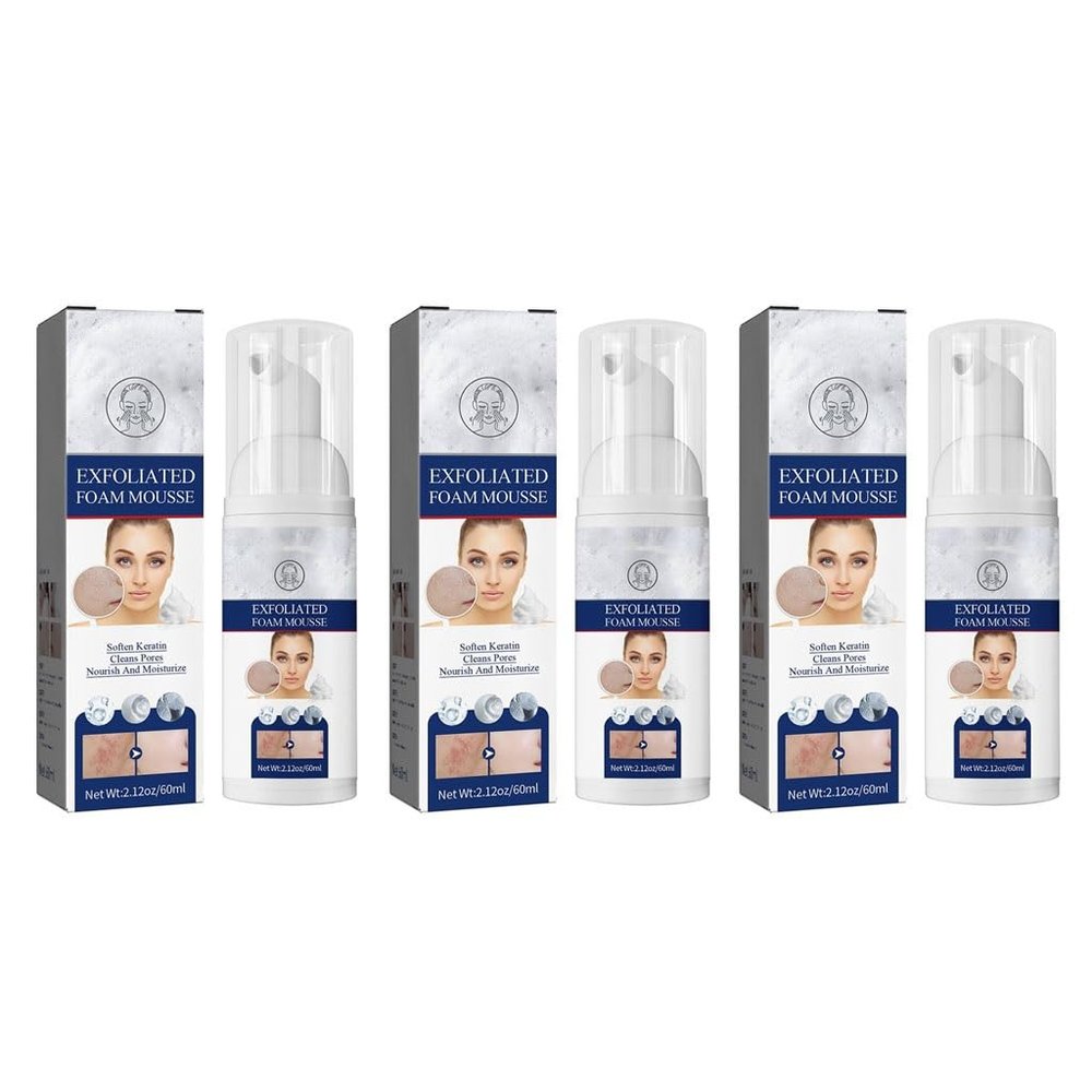 Gentle Exfoliating Mousse - Deep Pore Cleansing, Oil Control, Blackhead & Dead Skin Removal, Acne-Fighting, Hydrating Face Cleanser(3PCS)