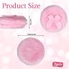 2 Pcs Large Fluffy Powder Puffs, 3.4 Inch Soft Body Powder Puff Washable Reusable Dusting Big Fluffy Puff for Wet Dry Makeup Face Body view 2
