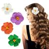 2025 New Hawaiian Flower Hair Clips for Women, Casual Plumeria Claw Clips for Think Thin Hair, Upgrade Artificial Flower Clips for Vacation Beach Party (Color A) view 1