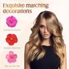2025 New Hawaiian Flower Hair Clips for Women, Casual Plumeria Claw Clips for Think Thin Hair, Upgrade Artificial Flower Clips for Vacation Beach Party (Color B) view 4