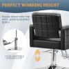 Apllamo Barber Salon Chair for Barbershop - Load Weight 330 Lbs,Heavy Duty Hydraulic Pump Height Adjustable,360Swivel with Footrest,Soft Leather with Armrest,Salon Spa,Hair Styling Stylist (Black) view 4