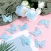 10 Pcs Blue Butterfly Hair Clips, Cute Lace Light Blue Butterfly Hair Clips Stylish Blues Butterflies Embroidery Hairpins for Women Daily Wedding Party Halloween Cosplay Photo Accessories view 4
