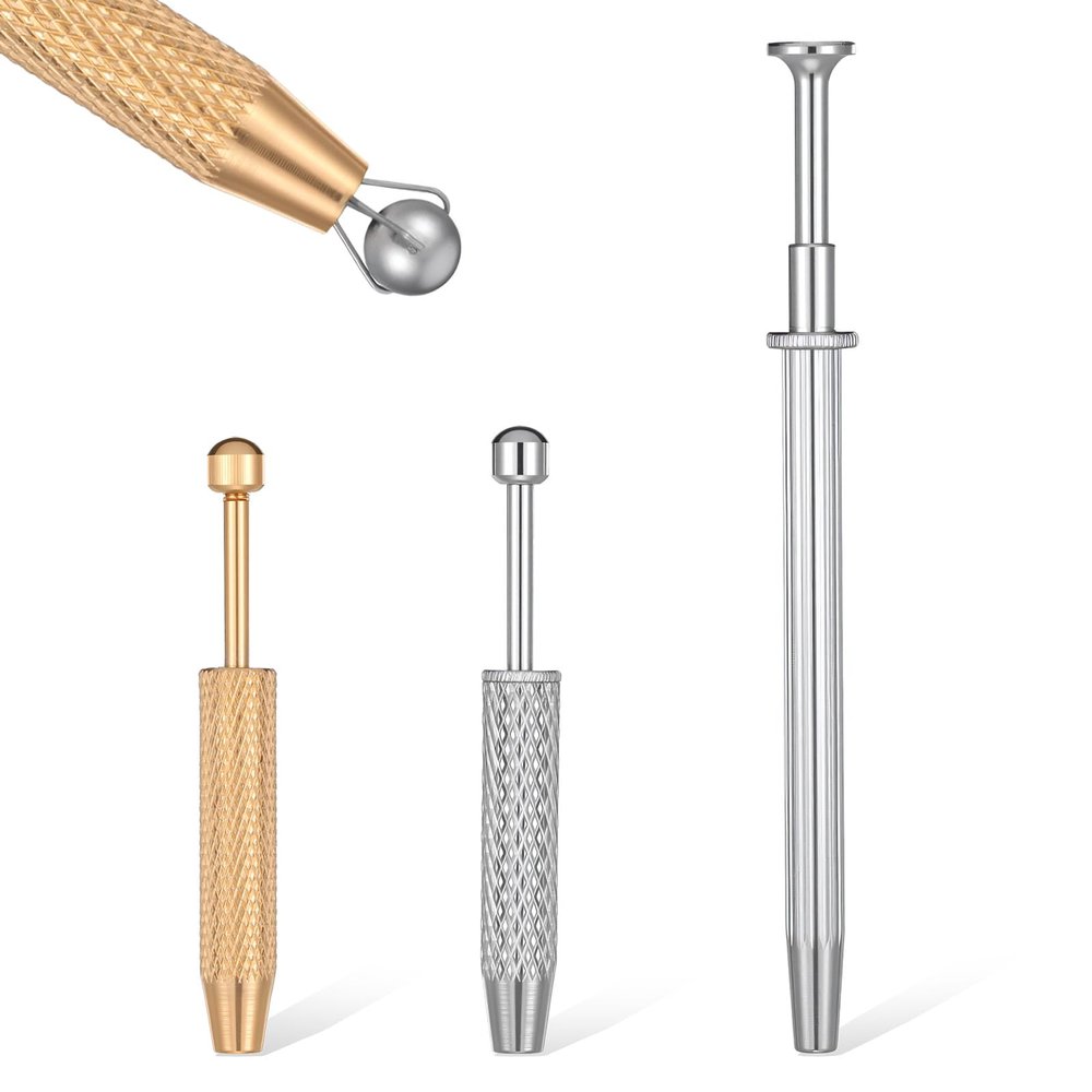 3 PCS Stainless Steel Jeweler Pick Up Tool, 4 Claw Diamond Tweezers, Piercing Changing Tools, Piercing Ball Grabber Tool for Jewelry Earrings Pickup