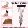 12 PCS Quick Hair Beader Tool, Black Beaders for Braids, For Girls Women Ponytail Hair Styling Braiding Accessories Supplies view 4
