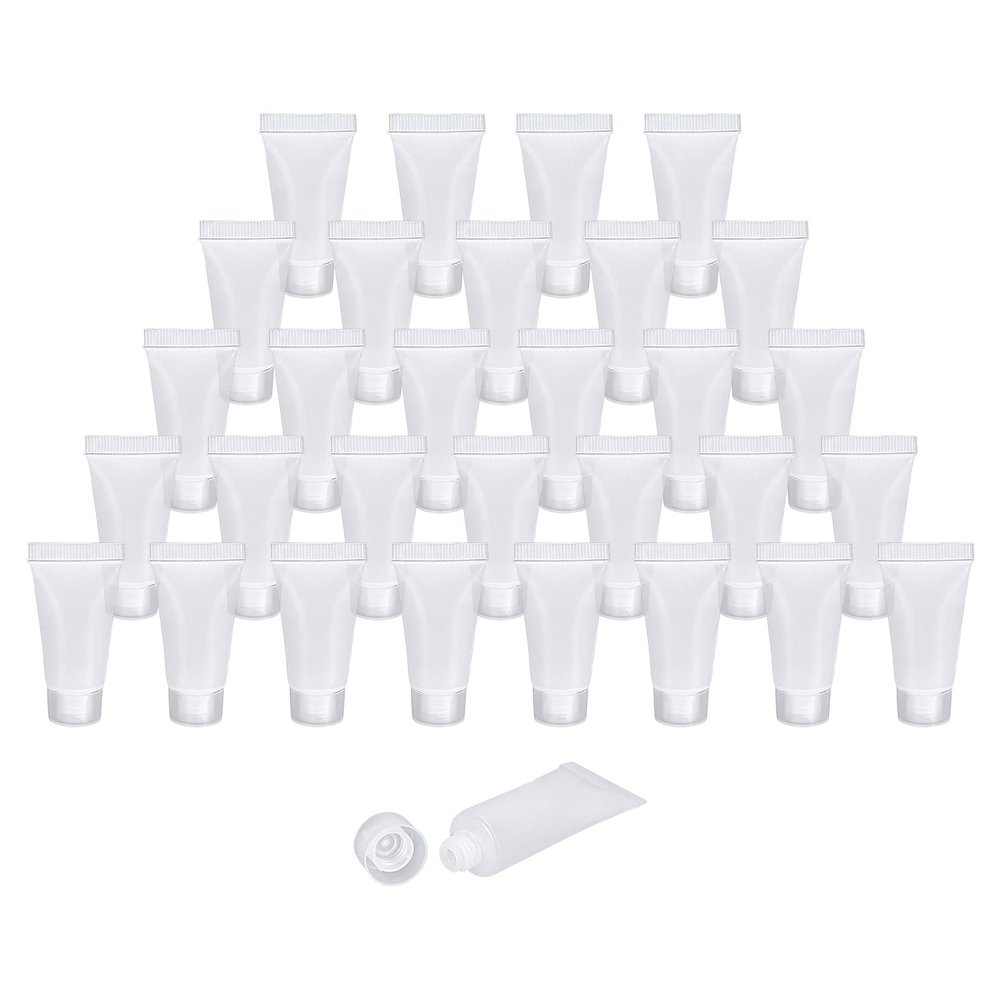 100 Pack Empty Hand Tubes Travel 5ml Lotion Bottles Refillable Squeeze Containers Leak-Proof Portable