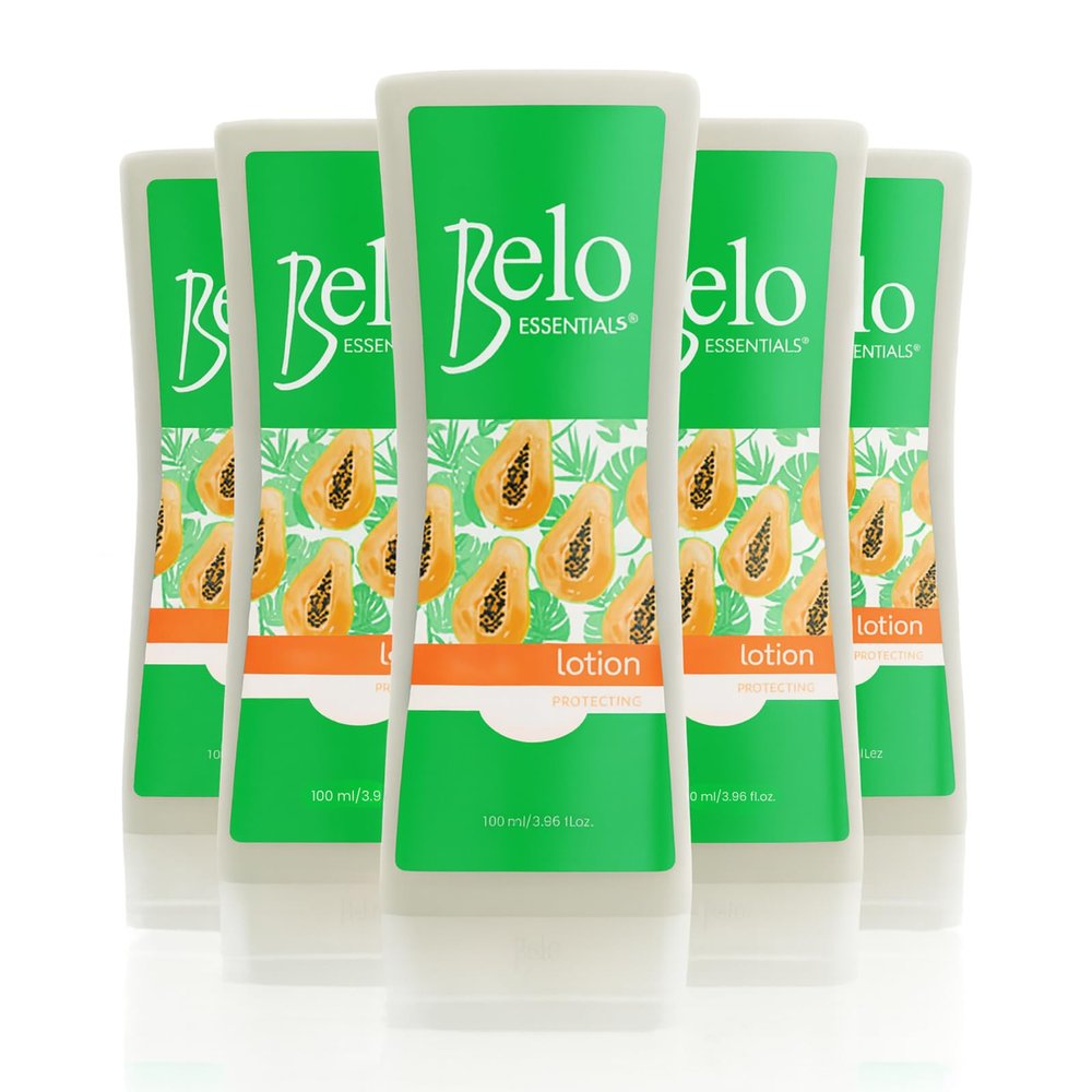 Belo Essentials Lotion Dermatologist Tested Lightweight Daily Moisturizing Care with Gentle Formula & Mild Scent Radiant Skin - 100ml x 5 Bottles