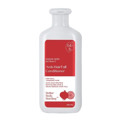 BETTER BODY BOMBAY Onion Seed Extract Anti-Hairfall Conditioner | Deep Nourishment to Damaged & Frizzy Hair | Natural Onion Extract to Smoothen & Strengthen Dull & Thin Hair | For Men & Women | 300ml