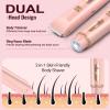 Bikini Trimmer for Women Electric Razors for Women Women's Electric Razor 2 in 1 Shaver Pubic Hair Trimmer Ipx7 Waterproof Wet Dry Use Bikini Shaver for Ladies Pubic, Legs, Face, Underarms (Pink) view 4