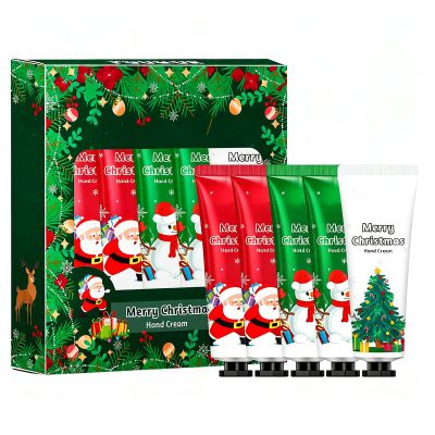 5Pcs Christmas Hand Cream Gift Set,Deep Moisturizing Hand Lotion Cream Travel SetThe Christmas hand cream set is hydrating, non-greasy and moisturizing, Lubricate Hands for Women Mom Girls