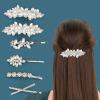 6PCS silver bride hair comb; wedding hair accessory; crystal hair clip; bride wedding hair accessory view 1