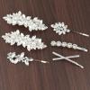 6PCS silver bride hair comb; wedding hair accessory; crystal hair clip; bride wedding hair accessory view 2