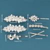 6PCS silver bride hair comb; wedding hair accessory; crystal hair clip; bride wedding hair accessory view 3