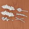 6PCS silver bride hair comb; wedding hair accessory; crystal hair clip; bride wedding hair accessory view 4