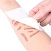 Halloween Tattoo Stickers - Horror Makeup Effects Temporary Tattoo Realistic Wound Scars Blood Drops Body Art Decals (Style52) view 3