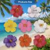 5 Pcs Hawaiian Flower Hair Clips for Women Plumeria Hibiscus Hair Clip Artificial Flower Clips 3.5 Inch Floral Hair Barrettes for Summer Vacation Beach Party Girls Holiday Gifts view 2