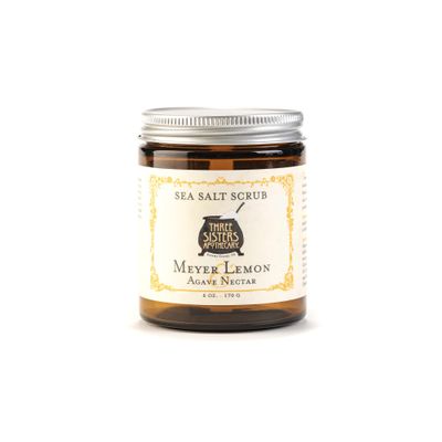 Three Sisters Apothecary 6 oz. Sea Salt Scrubs (Meyer Lemon & Agave Nectar)