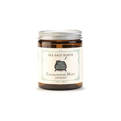 Three Sisters Apothecary 6 oz. Sea Salt Scrubs (Eucalyptus & Mint)
