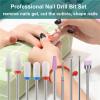 10Pcs Ceramic & Quartz-Reinforced Abrasive Nail Drill Bits Set - Polish Removal & Surface Polishing view 3