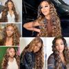 P427 Human Hair Bundles Highlight Deep Wave Bundles 20 inch Ombre Brown Bundle LadrXadr 4/27 Bundle Brown Color view 2