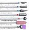 14pcs Nail Diamond Grinding Needles Set Nail Surface Coat Removal Polish Cleaning Buffing Heads Tools view 3