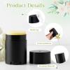 Teenyyou 30 Pack 30ml/1oz Empty Deodorant Containers, Bottom Filling, Black Plastic Oval Refillable Deodorant Containers Twist up Oval Lip Balm Tube for DIY Deodorants Lipstick Crayon Lotion view 3