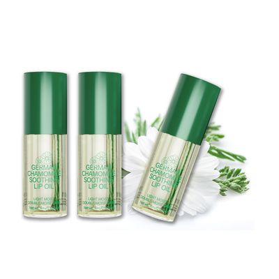 3 Pack Chamomile Lip Oil Set - Hydrating Glossy Lip Care with Natural Formula, Vegan & Cruelty-Free Clear Lip Gloss for Dry Lips, Nourishing Essential
