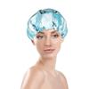 Playful Penguins On Floating Ice Double Layer Waterproof Shower Cap Reusable Bonnet Elastic Band Hat view 3
