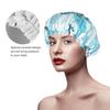 Playful Penguins On Floating Ice Double Layer Waterproof Shower Cap Reusable Bonnet Elastic Band Hat view 4