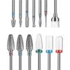 13Pcs Tungsten-Ceramic Hybrid Nail Drill Set - Surface Prep, Cuticle Polish Removal & Buffing with Multi-Shape Abrasive Heads view 1