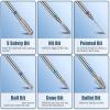 13Pcs Tungsten-Ceramic Hybrid Nail Drill Set - Surface Prep, Cuticle Polish Removal & Buffing with Multi-Shape Abrasive Heads view 3