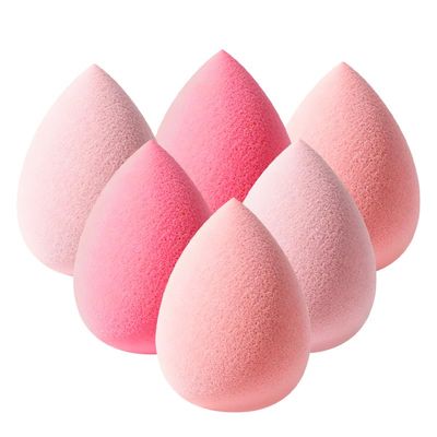 6Pcs Pink Makeup Sponge Set 6 Blender for Foundation, Concealer, Powder & Cream  Soft, Latex-Free Cosmetic Applicators