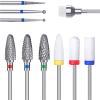 10pcs Nail Tungsten Alloy Grinding Heads Set Coat Removal Polish Cleaning Tools view 1