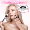 250 Pcs Powder Puff Face Soft Triangle Makeup Puff for Loose Powder Mineral Powder Body Powder Velour Cosmetic Foundation Wet Dry Sponge Makeup Tools (Black) view 4