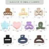 10 Pack Mini Hair Clips 1.5 Inch Small Claw Clips for Women Girls 10 Styles Nonslip Matte Hair Accessories view 3