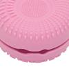 Makeup Brush Cleanser Bowl | Silicone Brush Cleansing Pad with 2 Textures for Large/Small Brushes | Bayonet Design Holds Brushes & Prevents Spills (Pink) view 3