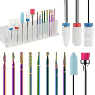 13-Piece Emery Nail Bits Kit - Cuticle Prep & Hard Skin Removal for Professional Manicure & Pedicure