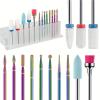 13-Piece Emery Nail Bits Kit - Cuticle Prep & Hard Skin Removal for Professional Manicure & Pedicure view 1